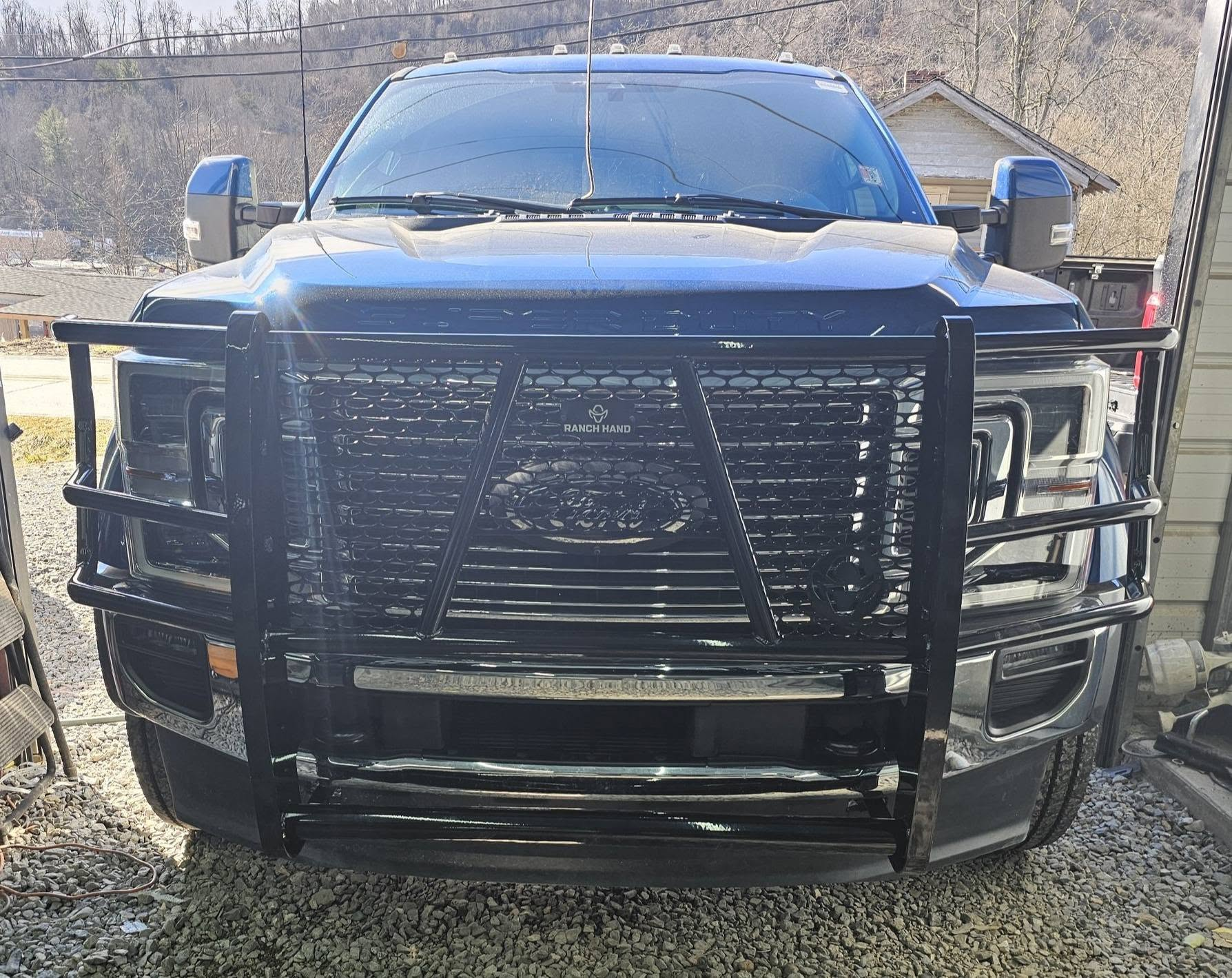 Ranch Hand grille guard fitted to a Ford pickup
